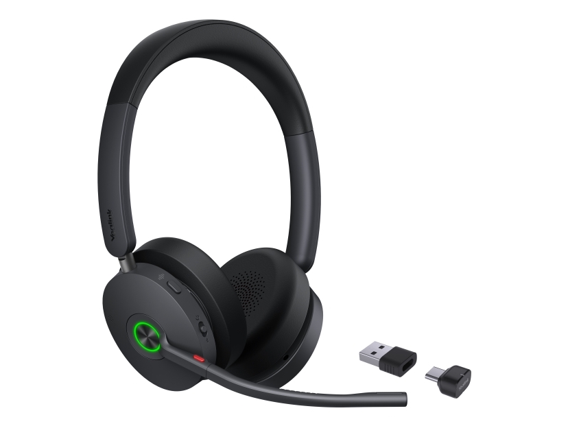 Yealink Bh74 Uc Usb-C/A Headset, Trådløs, Kontor/Callcenter, 162 G, Headset, Sort