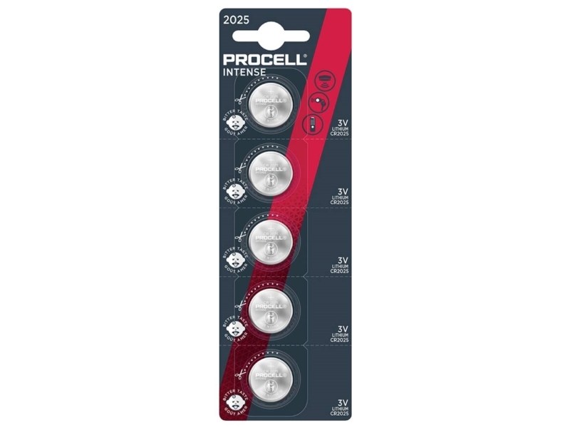 Procell Knapcellebatteri Cr 2025 3 V 5 Stk Lithium Procell Intense