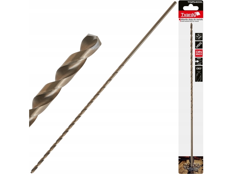 Guldbor Til Metal 4,0 X 280 Mm Hss Din1869 (50/100/200)