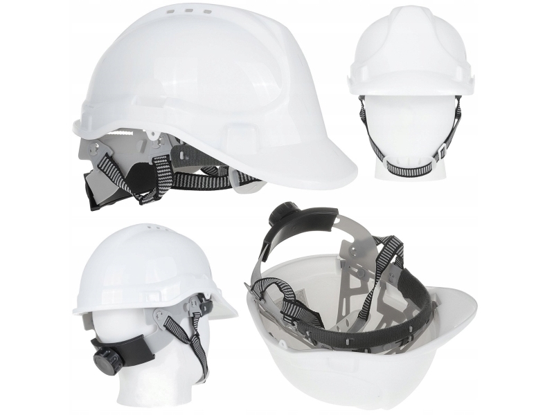 Bau-Schutzhelm Verstellbar - Weiß (50)