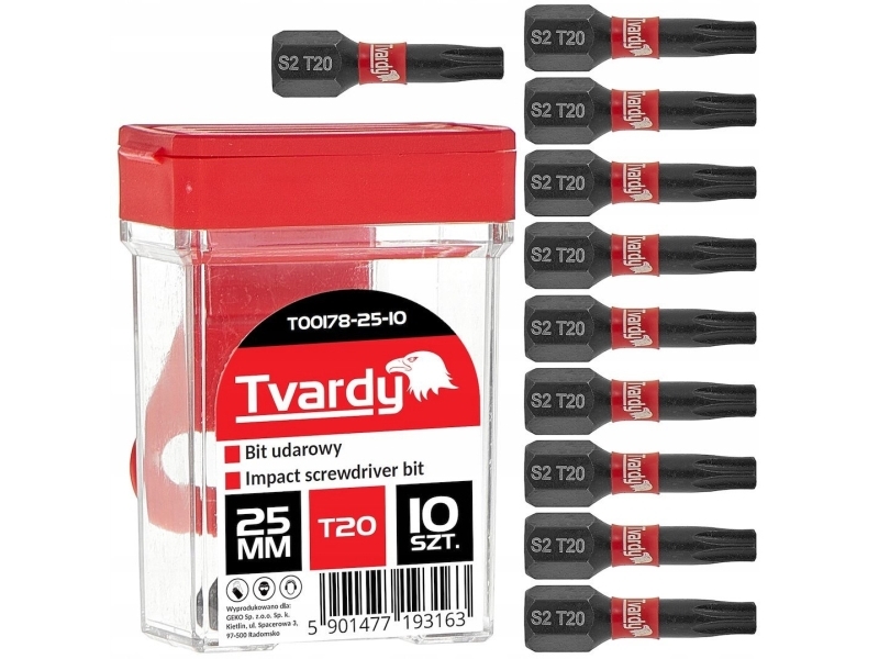 Slagsborring Hårdt T20 25 Mm S2 – Kasse (10/120)