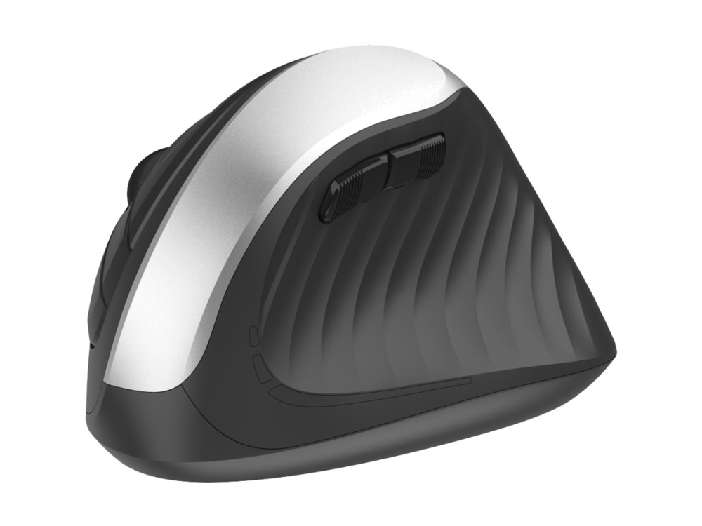 Deltaco Ms-815 - Lodret Mus - Ergonomisk - Stille, 1000 - 1600 Dpi - 4 Knapper - Trådløs - 2.4 Ghz - Trådløs Modtager (Usb) - Sort - Hængeboks