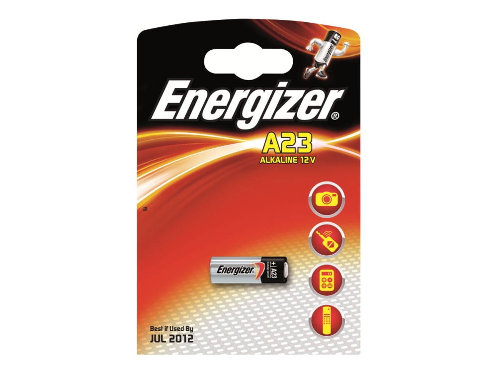Alkaline batteri 23A | 12 V DC | 50 mAh | 2-Blister | A23 | Sort / Sølv