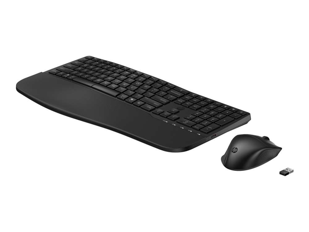 Hp 685 Comfort Dual-Mode-Tastatur Und -Maus, Volle Größe (100%), Kabellos, Rf Wireless + Bluetooth, Schwarz, Maus Enthalten
