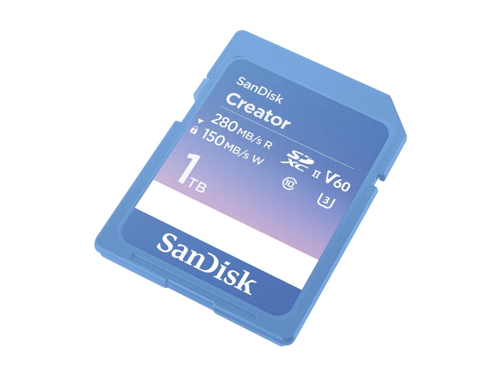 SanDisk Creator - Flashhukommelseskort - 1 TB - Video Class V60 / UHS-II U3 / Class10 - SDXC UHS-II