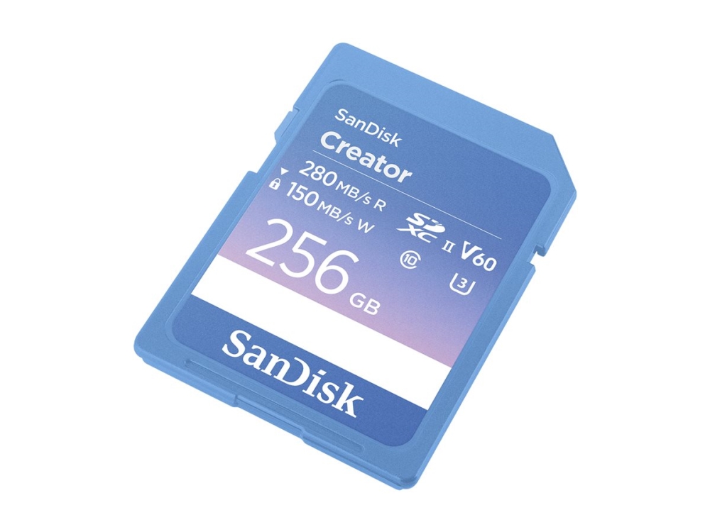 SanDisk Creator - Flashhukommelseskort - 256 GB - Video Class V60 / UHS-II U3 / Class10 - SDXC UHS-II