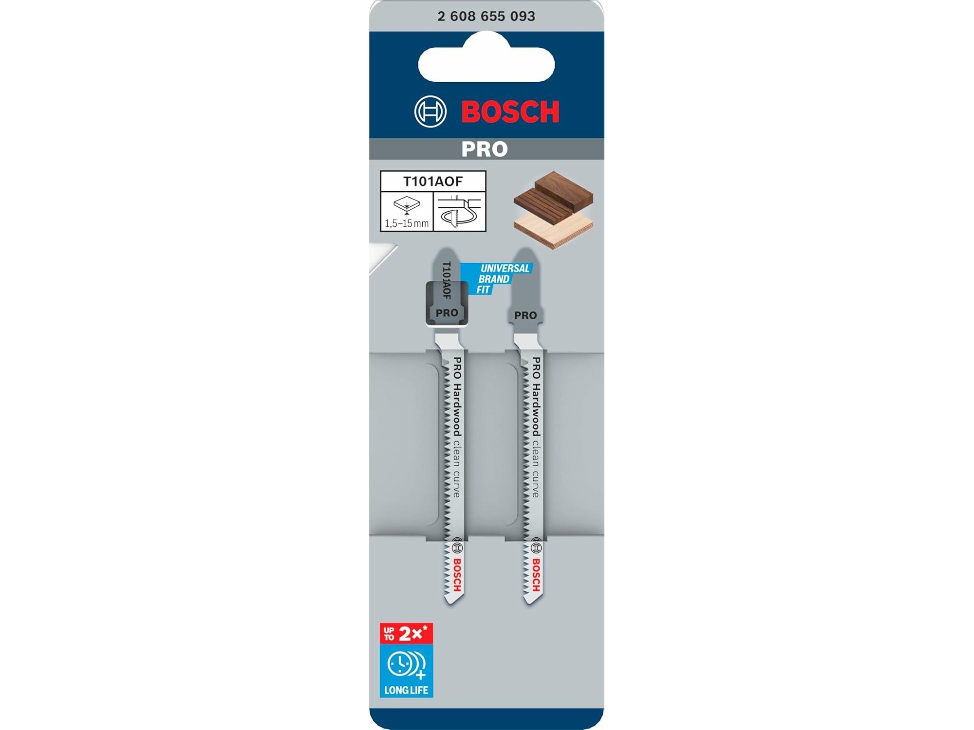BOSCH BRZESZCZOT T PRO h&aring;rt tr&auml; CLEAN CURVE T101AOF 83 mm (2 st)