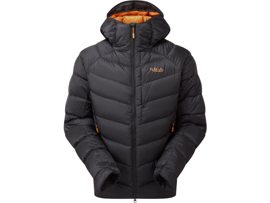 Verge Vyriška pūkinė striukė Rab Glaceon Pro Jacket - M - Juoda/grafito (juodas/graphene),