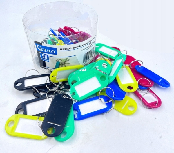 Hængemærker – identifikatorer til nøgler farvede 50 stk (48)
