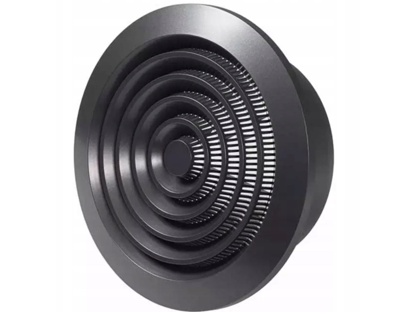 Ventilationsrist i plast D125 mm antracit