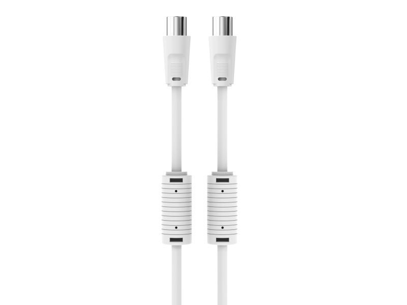 Sinox antennkabel YouSee &amp  Stofa godkänd. 3m Vit