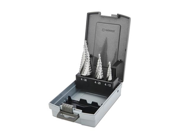 THÜRMER TRAPPBORR TVINNAD KASS.HSSCO 4-30 3 ST. FÖR ROSTFRITT STÅL HSSCO 5% | Verktyg för elektricitet - Diverse verktyg för elektricitet | GameStuff