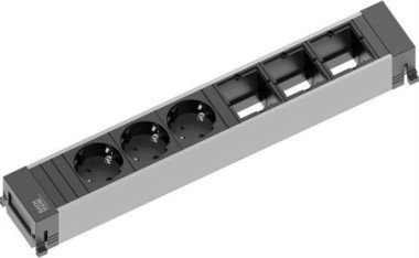 Bachmann Power Frame, 0,2 M, Indendørs, Sort, Grå, Aluminium, 3 Ac Stikkontakt(Er), 350 Mm