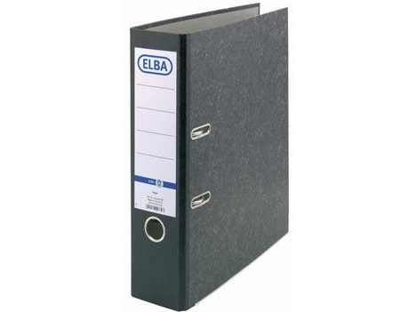 ELBA Smart Skyet marmor med sort ryg Håndtagbuefil A4 (210 x 297 mm) Skyet marmor med sort ryg