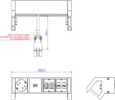 Bachmann Desk2 1Xcee7/3 1Xhdmi 2Xcat6a (902.3059)