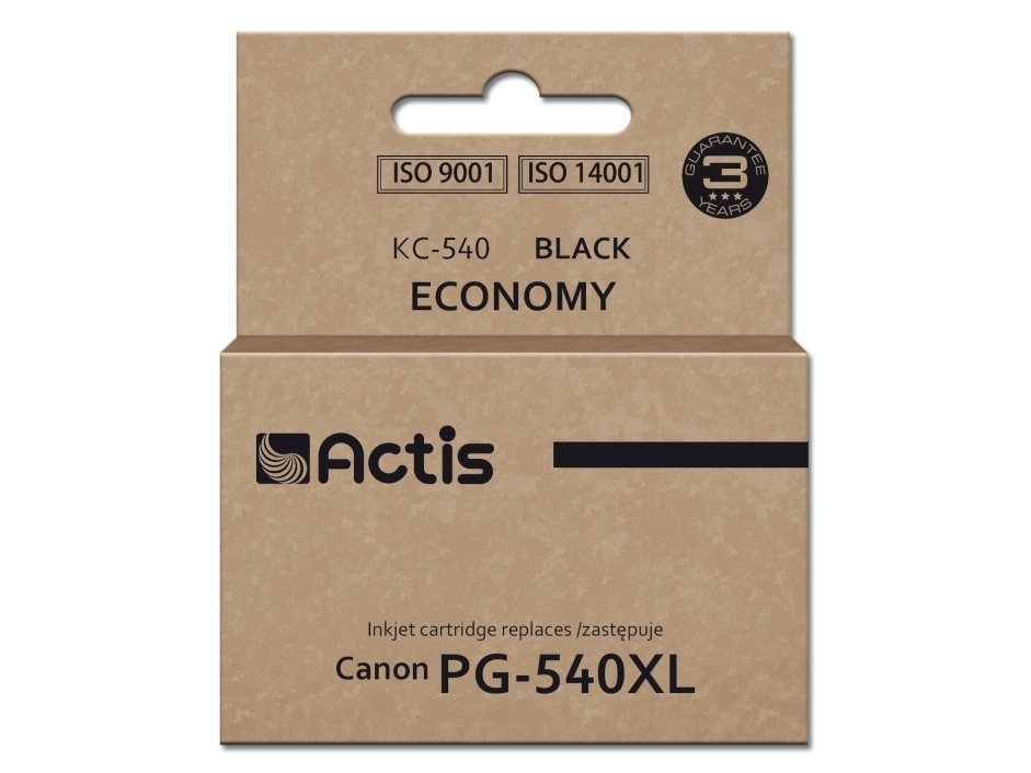 Actis Kc-540 Blæk Til Canon-Printer (Erstatning For Canon Pg-540Xl) Supreme, 22 Ml, Sort, Sort, Farvebaseret Blæk, 22 Ml, 1 Stk, Enkelt Pakke