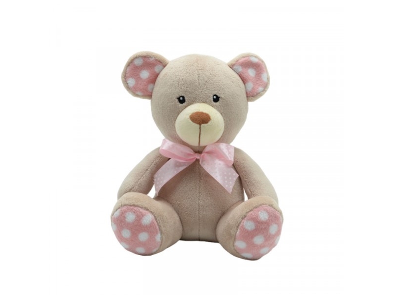 Tulilo Teddybär Maskottchen Dot Beige 25 Cm