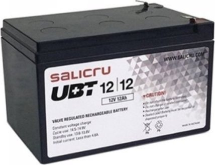 Salicru Ubt 12/12, Plombierte Bleisäure (Vrla), 12 V, 1 Stück(E), Schwarz, 12 Ah, 5 Jahr(E)