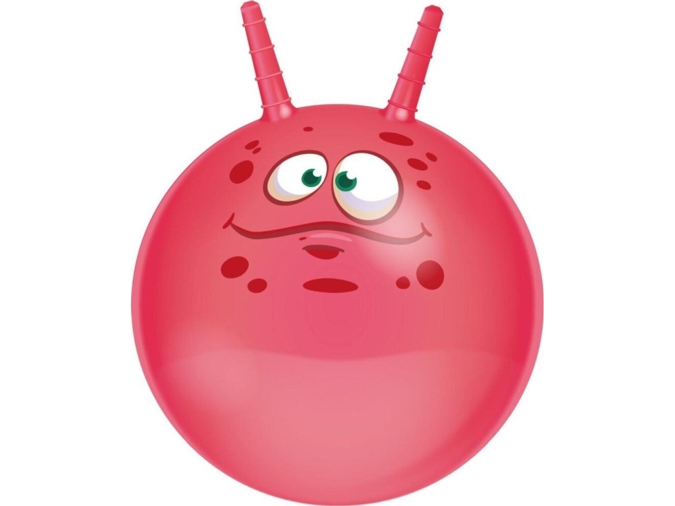 Eddy Toys PIŁKA DO SKAKANIA Z ROGAMI 45CM - RÓŻ