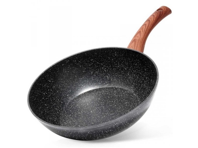 Keptuvė Wok Vilde Juodas&Amp Wood 28 Cm