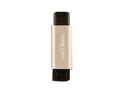 Transcend Jetflash 930C - Usb Flashdrive - 128 Gb - Usb 3.2 Gen 1 / Usb-C - Guld