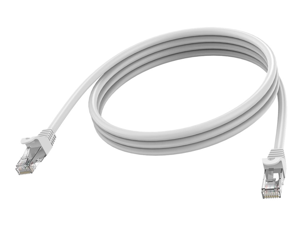 Vision - Patchkabel - Rj-45 (Han) Til Rj-45 (Han) - 1 M - 6.2 Mm - Stp - Cat 6A - Formet, Knastfri - Hvid