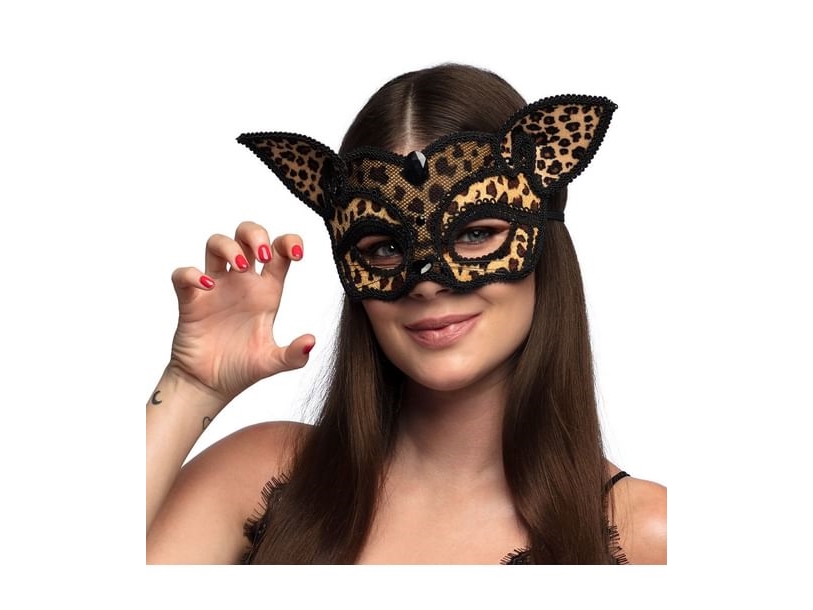 Leopard halvmaske | Leksaker - Rollek - Kostym | GameStuff