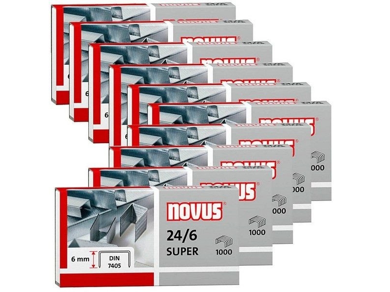 Novus häftklamrar 24/6 DIN SUPER 10.000 st 6 mm | Skrivredskap - Korrigeringsprodukter - Suddgummi | GameStuff