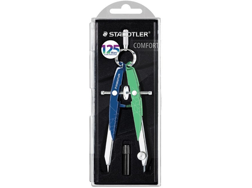 STAEDTLER Mars 556 komfortkompasser, 125 Mars A blå/grön | Skola & Hobby - Konsthantverk - Handgjorda produkter | GameStuff