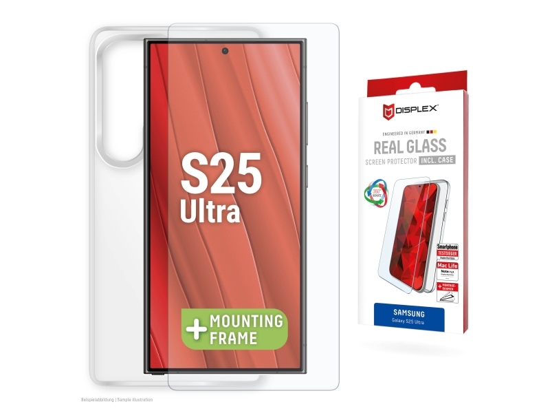 Displex 02079, Samsung, Galaxy S25 Ultra, Tør Påføring, Støvresistent, Slagbestandig, Ridseresistent, Stødresistent, Transparent, 1 Stk