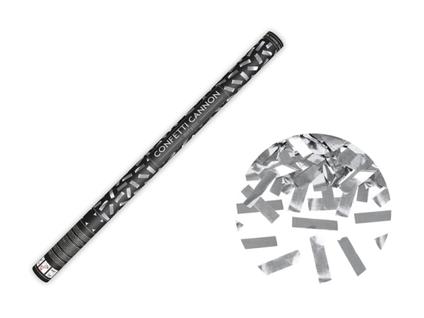 Party Deco Konfettiskottrör, silverränder, 80 cm universal | TV, Ljud & Bild - Musikstudio - Effekt utrustning | GameStuff