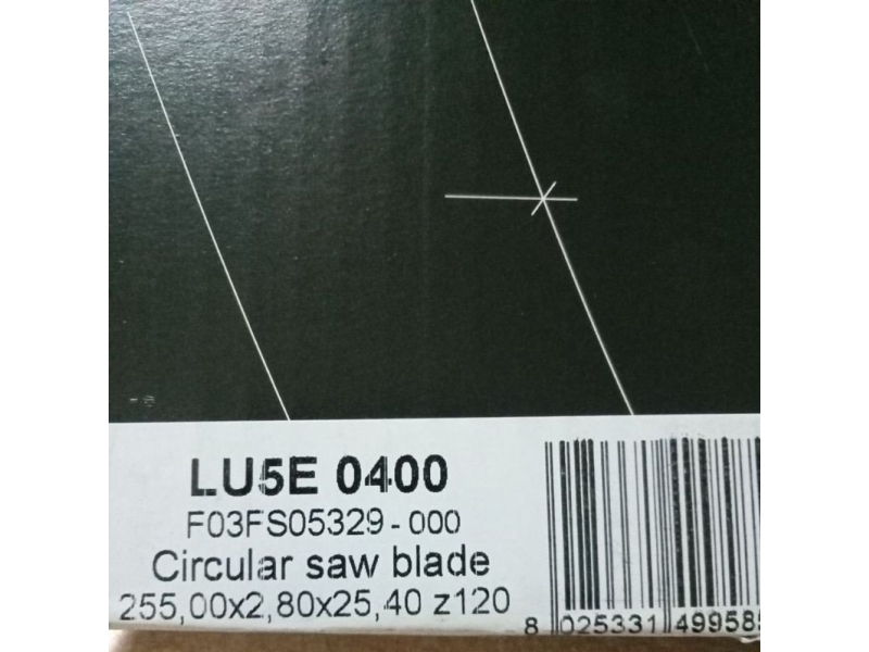 Pilotskive LU5E 0400 255X25.4-120