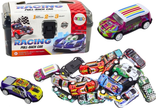 Lean Toys Automobilių Rinkinys Lagamine Su 25 Mašinėlėmis Ir Gatvių Kilimėliu