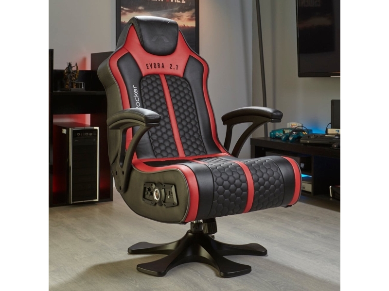 XROCKER Gaming Sessel rot 2 Lautsprecher/Vibration/Bluetooth