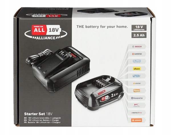 Bosch Home & Garden verktygsbatteri med laddare 2,5 Ah + AL 1830CV Li-Ion 2.5 Ah (1600A031T4) | Elverktyg - Batteri & Laddare | GameStuff