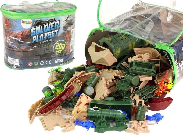 Leantoys Militærfigurer Våben Køretøjer 200 Stykker