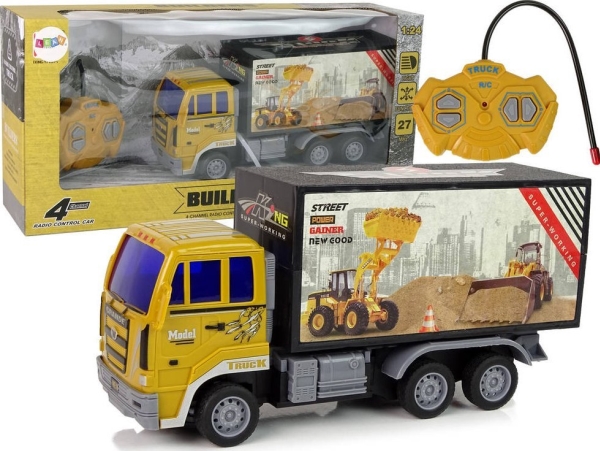 Lean Toys Fjärrstyrd byggbil 1:24 Gul | Radiostyrd - Modellastbil - Lastbil | GameStuff