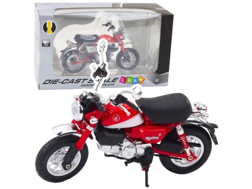 Lean Toys Retro Motorcycle Classic Metal Raudonas 1:12
