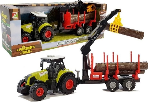 Lean Toys Traktorius su priekaba