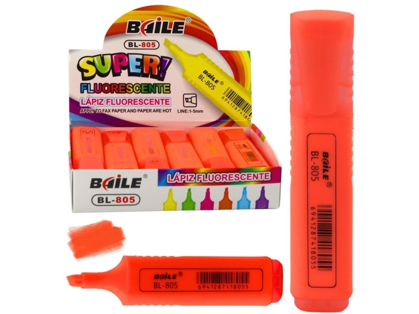 School Note Highlighter Pen Office Neon Intense Orange