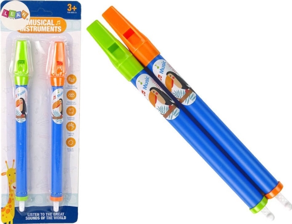 LeanToys set med två flöjter för barn blåa djur | Leksaker - Rollek - Musikleksaker | GameStuff