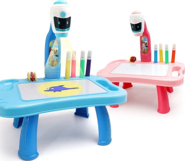 Leantoys Mini Projector Robot Table 2In1 Tilbehør Pink