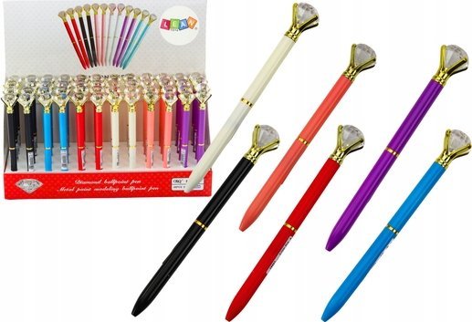 Leantoys Kuglepen Med Diamantblæk Blå 0,7 Mm Mix