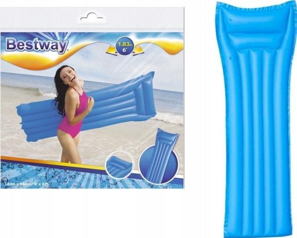 Bestway uppblåsbar bad-/sim-madrass Blå 183 x 69 cm Bestway 44007 | Utomhus - Väskor & Resväskor - Övriga | GameStuff
