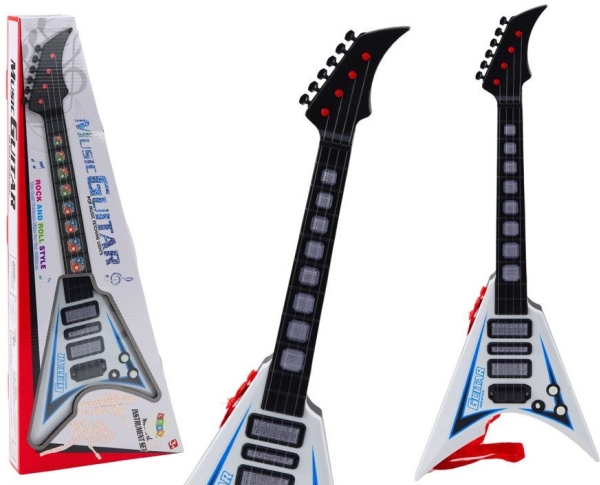 Elgitarr för barn Lights Melodies Vit | Hobby - Musikinstrument - Stränginstrument | GameStuff