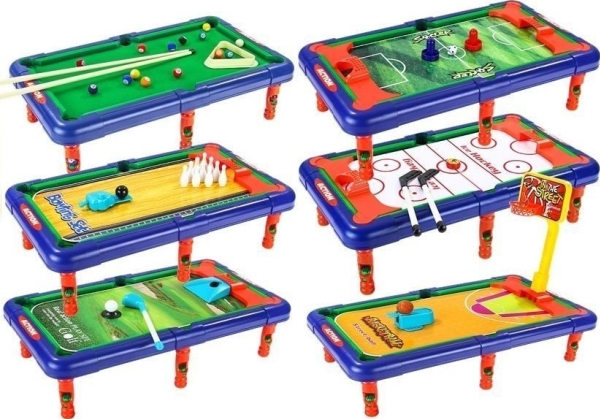 Foosballbord 6 i 1 Biljard Hockey Fotboll LEAN Toys | Leksaker - Spel | GameStuff