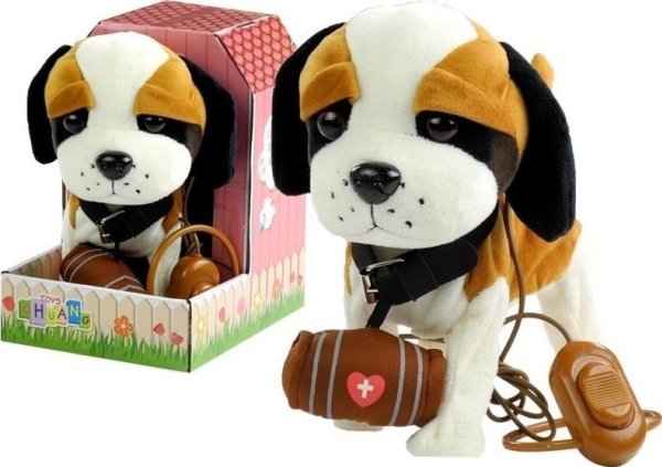 Lean Toys Interaktiv hvalp Sankt Bernhard i snor + Buddha