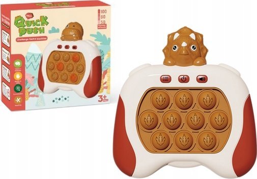 Leantoys Sensory Game Triceratops Pop It Batterie Lichter Töne Braun