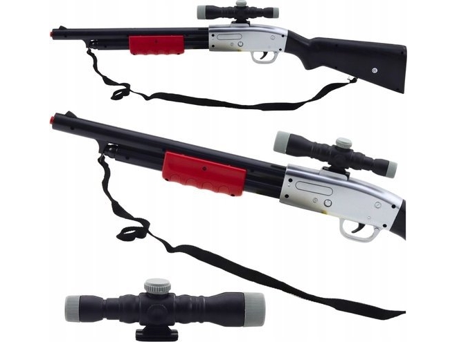 Rifle Rifle Prop Shoulder Strap Scope Black Sounds 65cm