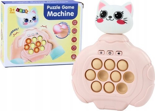LeanToys Pop-It kattrosa konsol, sensorisk vibrationsplatta | N - A | GameStuff